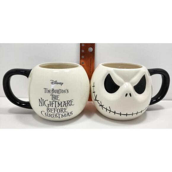 Disney Other - Disney Mugs (x2) 2 sided Nightmare Before Christmas Jack Skellington Tim Burton
